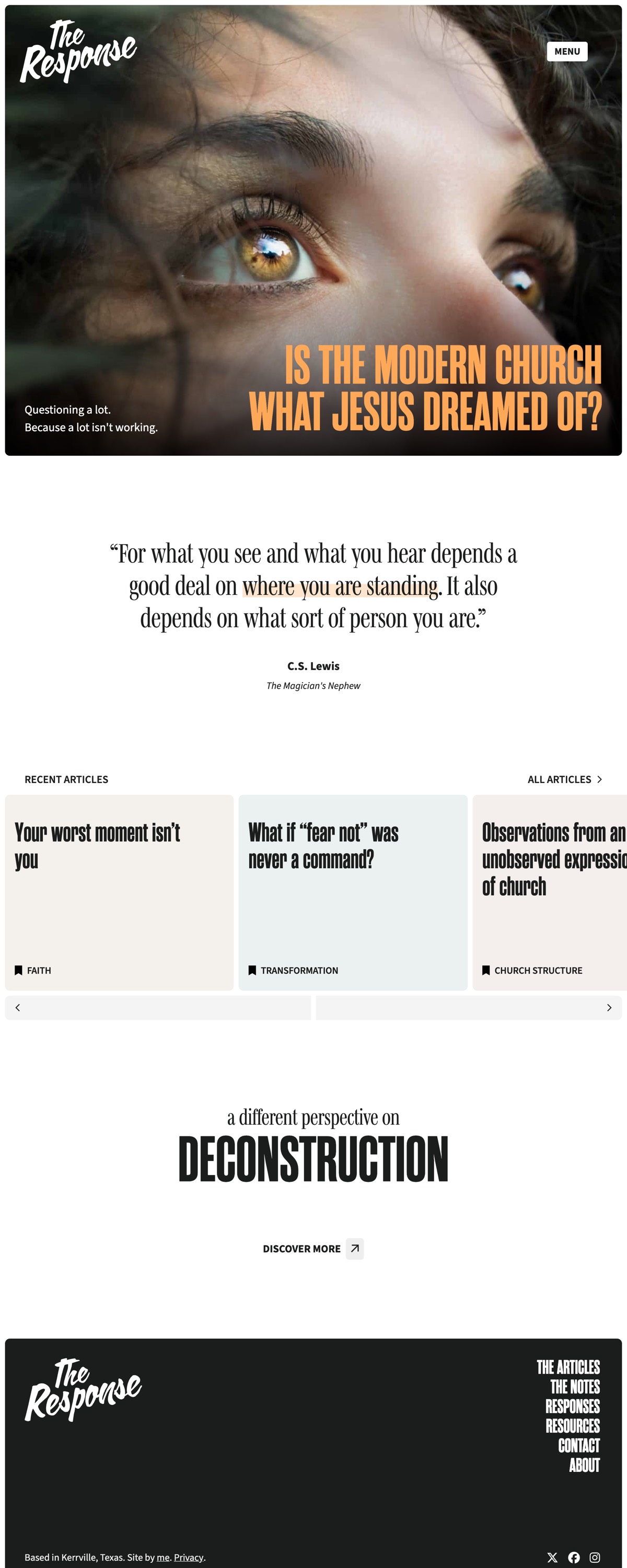 A preview of The Response — questions about modern church and faith